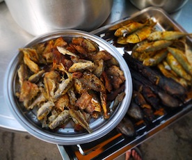屋台で出会うカンボジアの食文化の写真 1